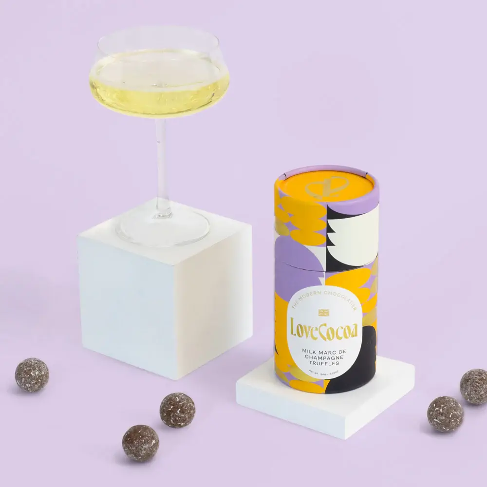 Love Cocoa & H!P [No duties when shipping to US!] - Wholesale Chocolate Box - Milk Champagne Chocolate Truffles 150g1