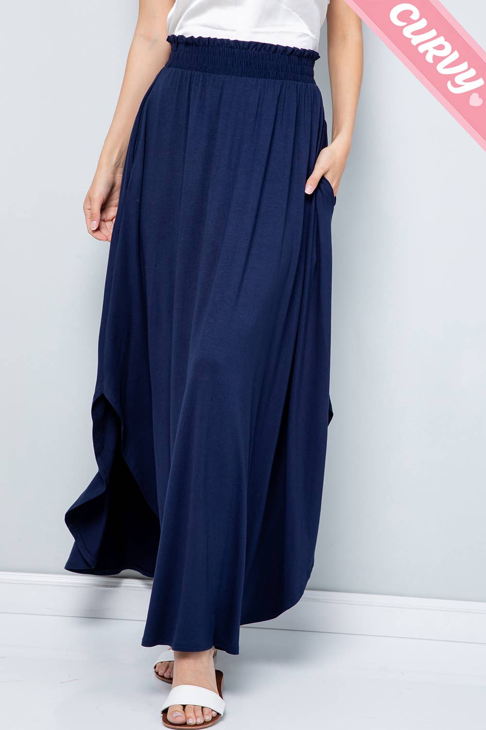 Sweet Lovely by Jen - Wholesale Skirt - Women's - PLUS SIZE KNIT JERSEY MAXI SKIRT29