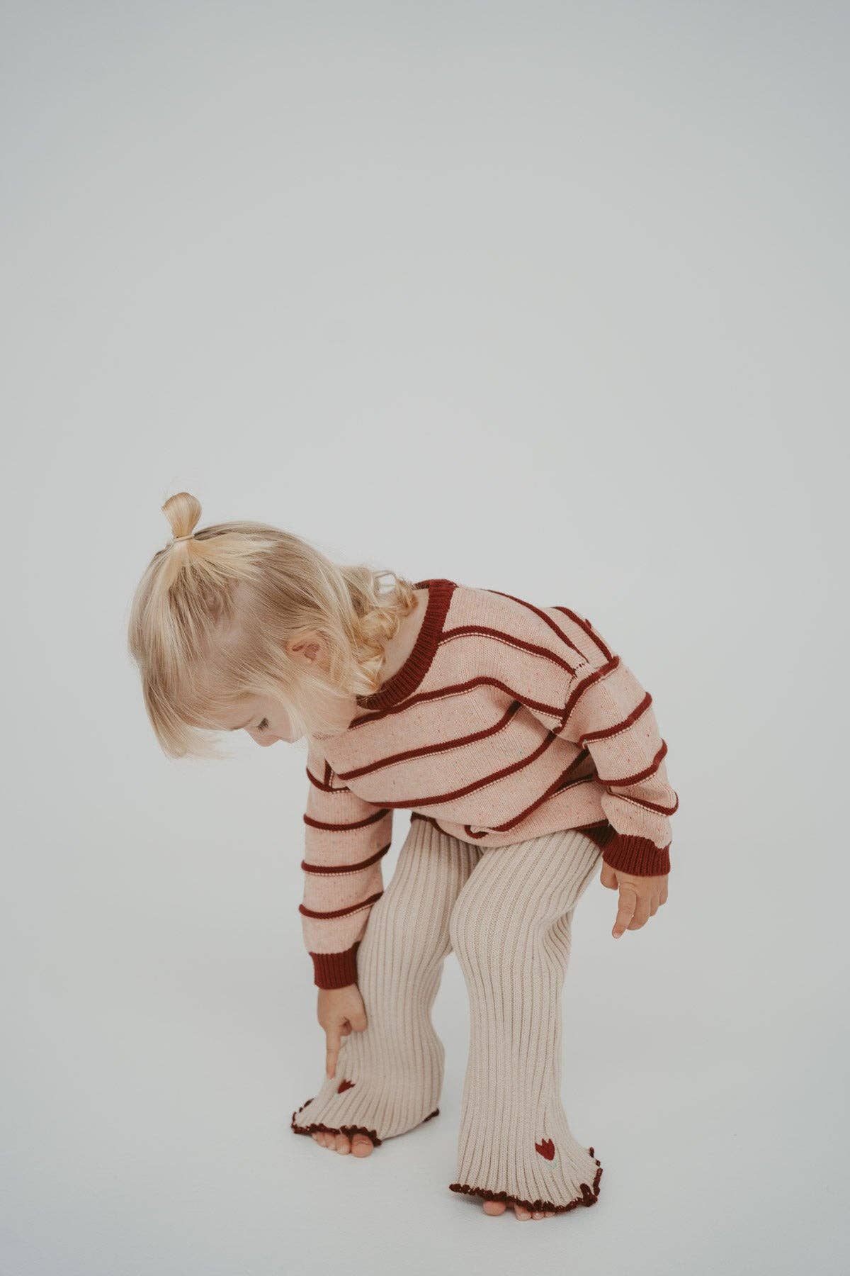 FRECKLES the label - Wholesale Knit Sweater - Kids - Raised Stripe Jumper | Sherbet Berry6