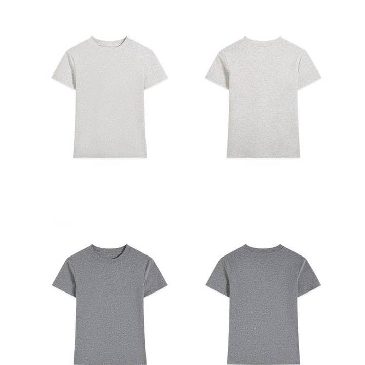 HIDDENBRAND - Wholesale T-Shirt - Women's - Essential basic plain fitted cotton blend crewneck tee5