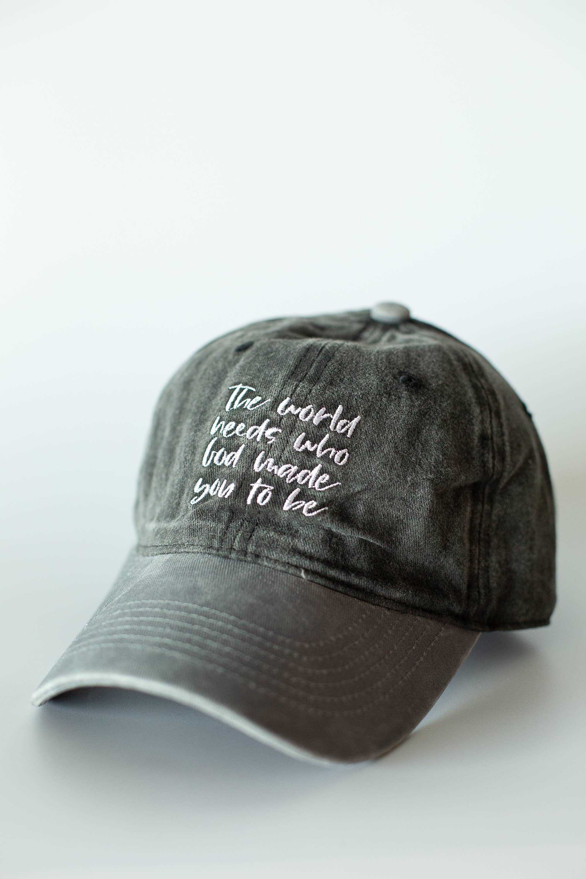 Modern Burlap - Wholesale Baseball Cap - Women's - The world needs who God made you  -  Baseball Cap - colorblk0