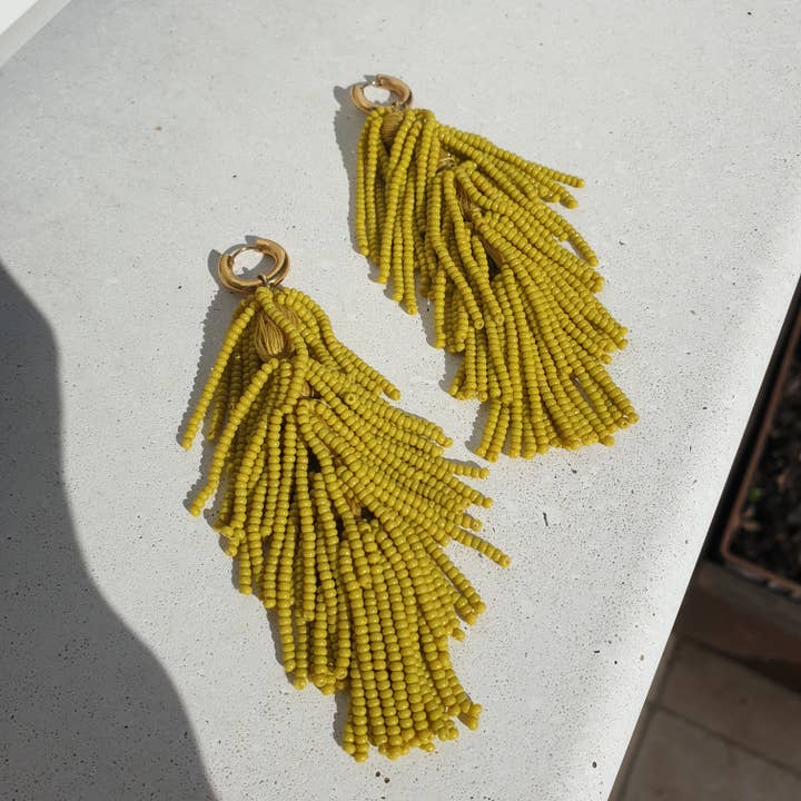 Skägg – Örhängen i rostfritt stål och pärlor för wholesale av matins parisiens