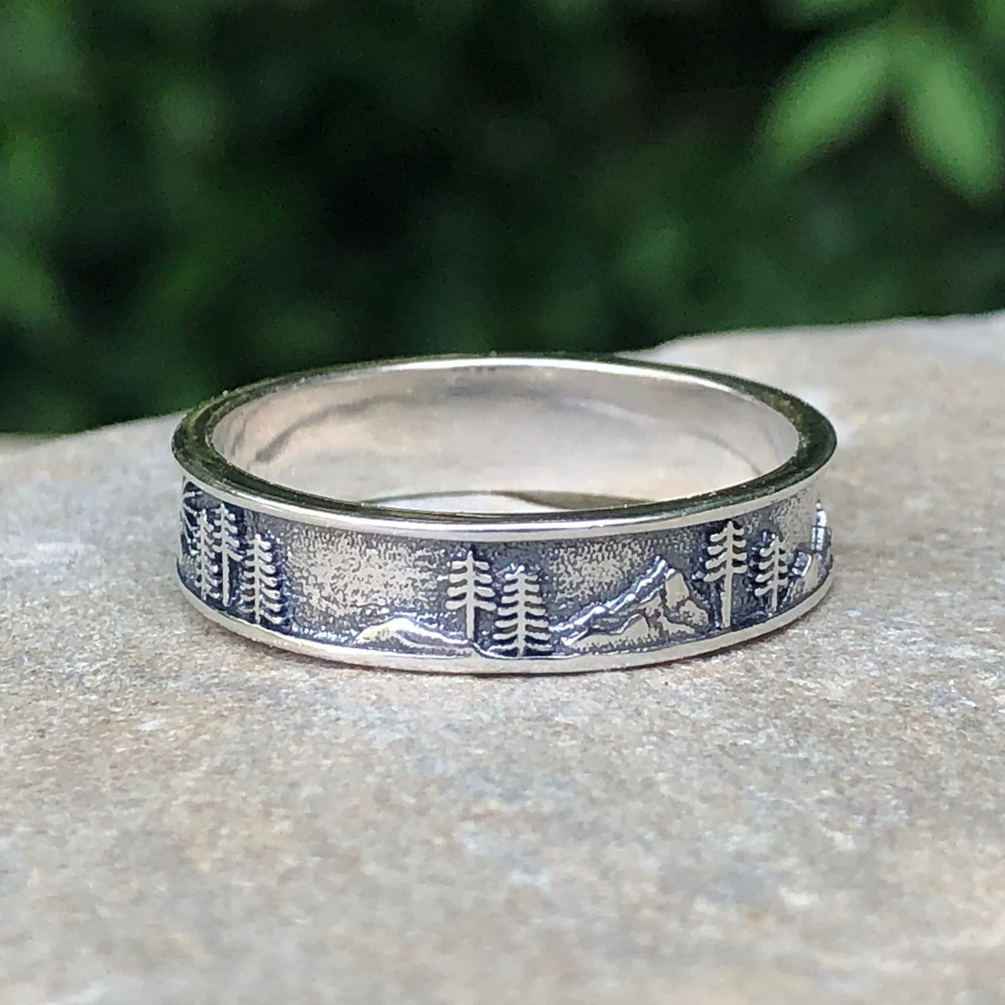 Moonrise Jewelry - Vente Anneau/bague à empiler - Orchestre R-77 Sun, Mountain and Trees6