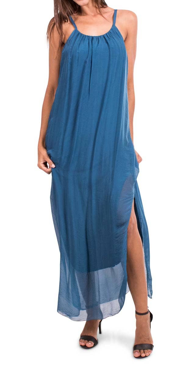 Gigi Moda - Wholesale Dress - Women's - Silk Spaghetti Maxi Dress19