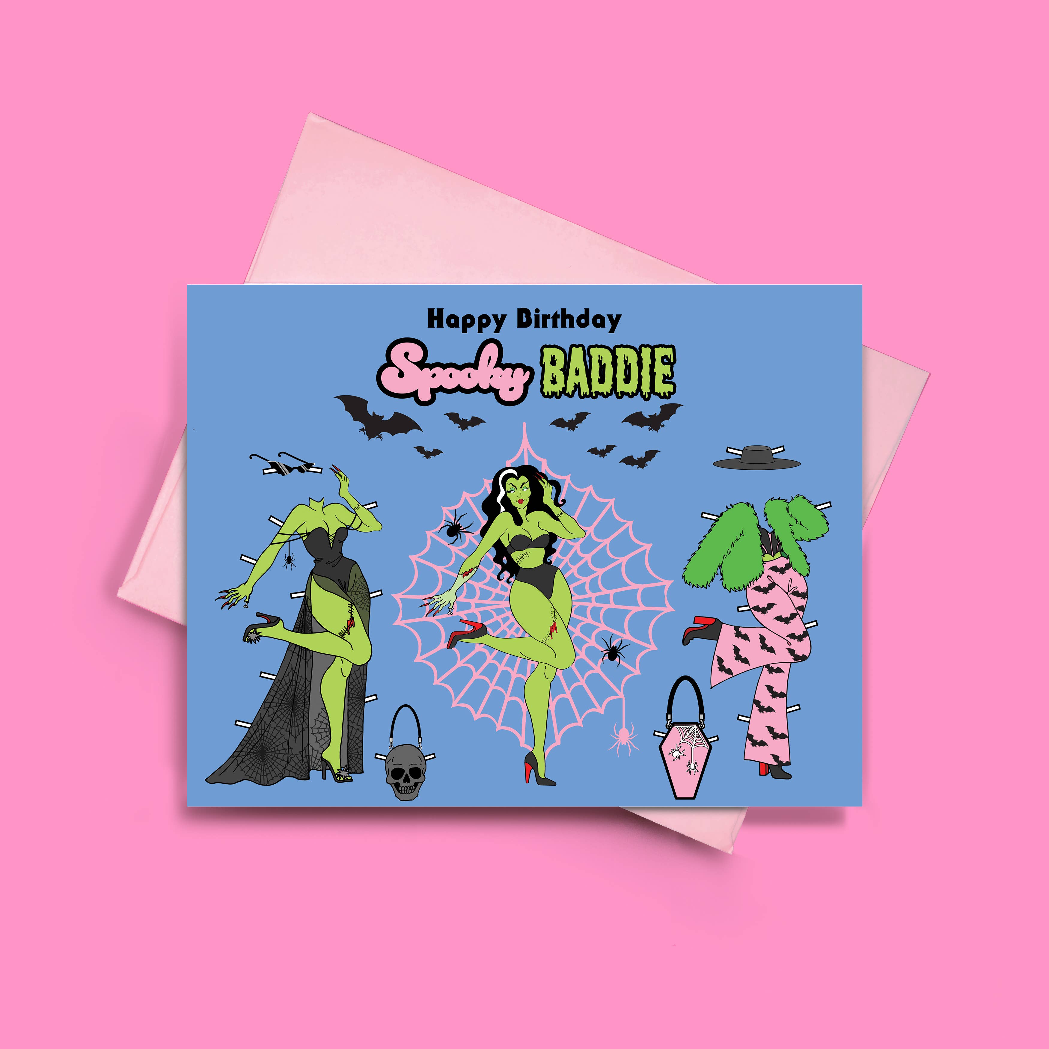 Spooky Glam Paper - Wholesale Birthday Card - Spooky Baddie Birthday Card(6 pack)2