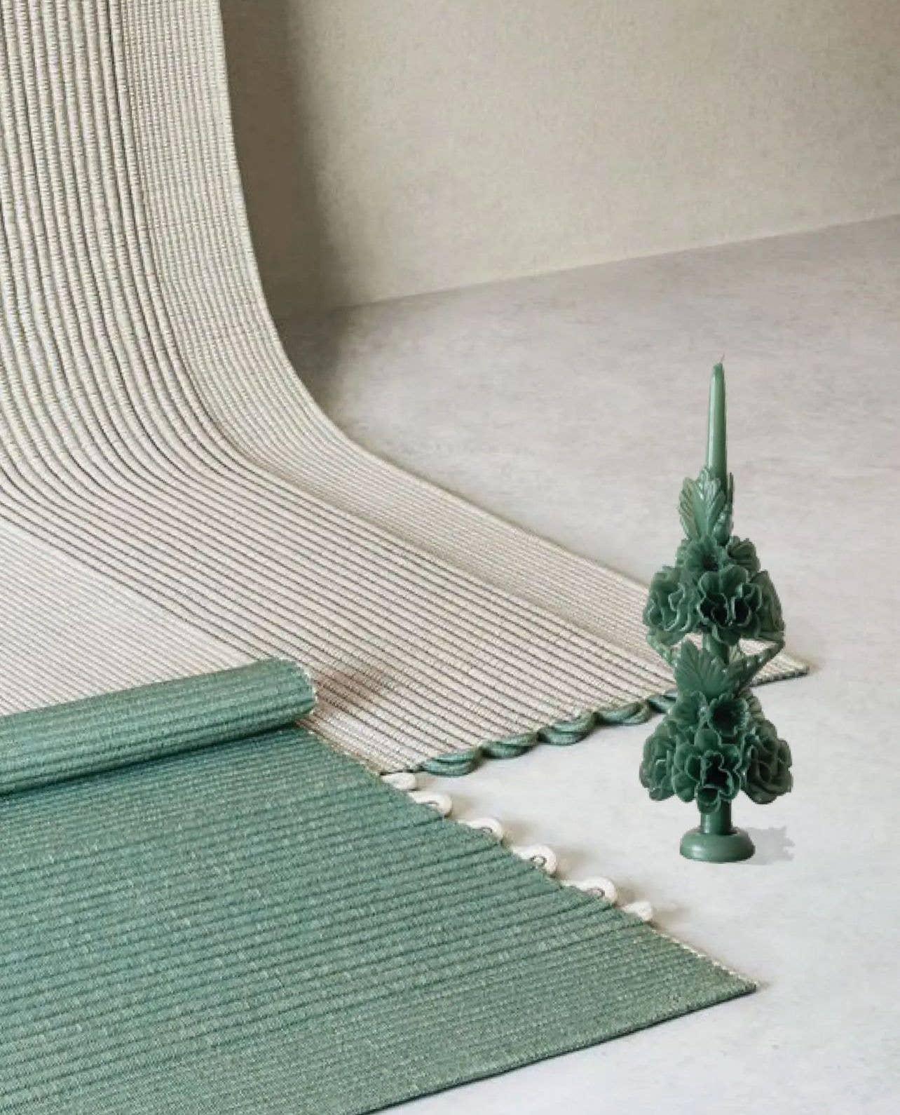 Moderno Decor - Decorative Floral Candles - Wholesale Tapered Candle/Candlestick - Jade Handmade with Beeswax Floral Taper Candle Oaxaca art2