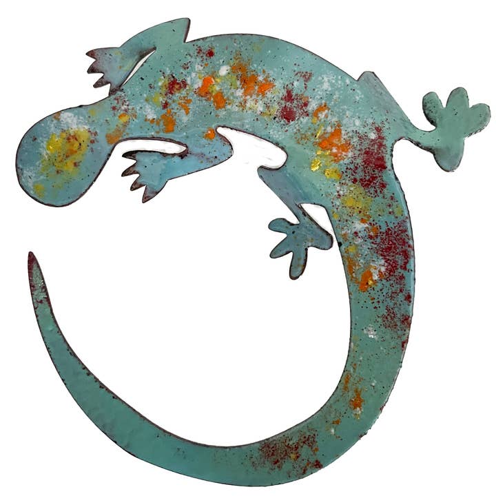 Clever Goods by Annabelle Noel Designs - Wholesale Outdoor Ornament/Decor - Copper Enamel Gecko Garden Decor Assortment