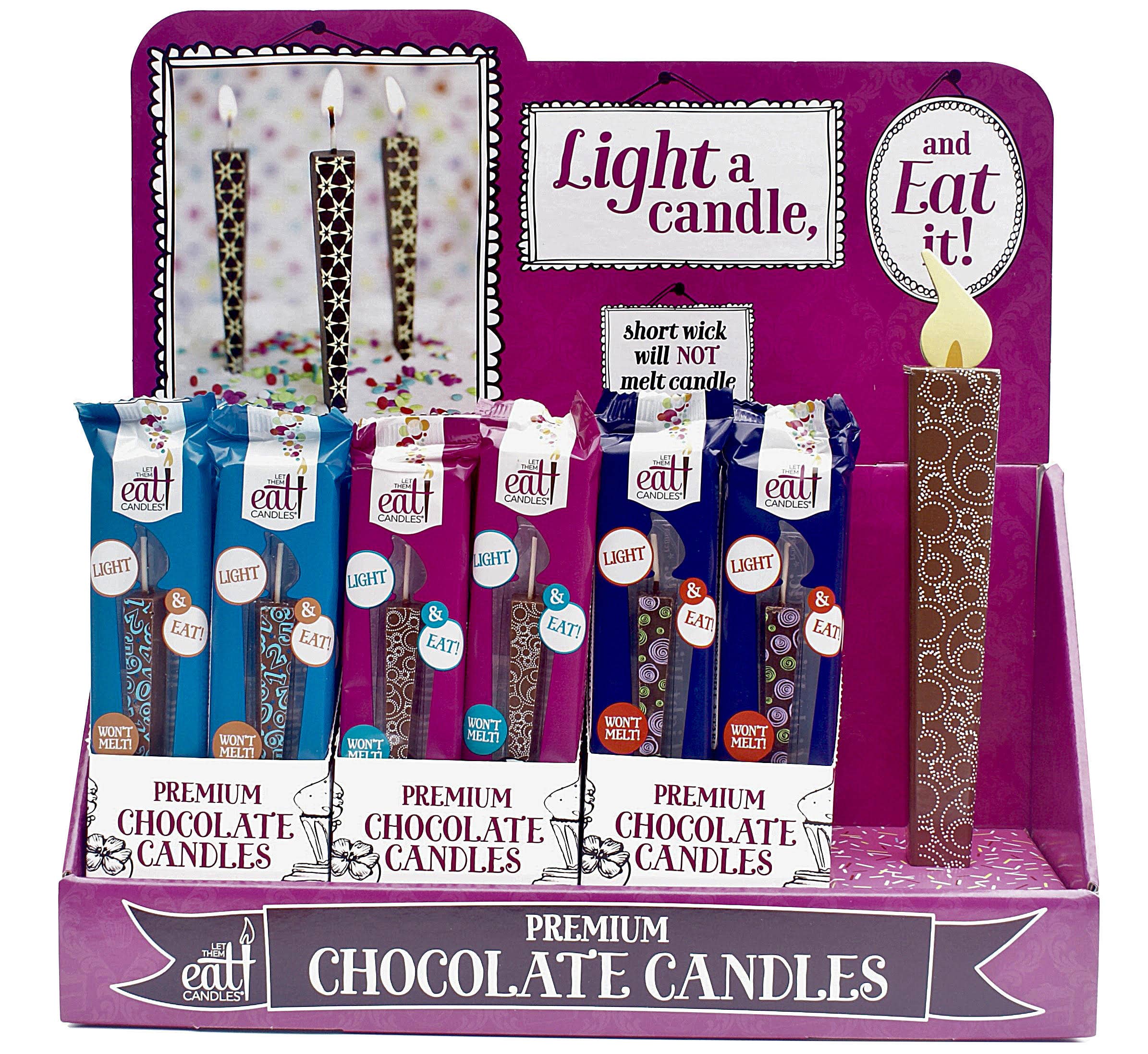 Let Them Eat Candles - Wholesale Chocolate Covered Sweets - LTEC Single - Sprinkles (dark)9