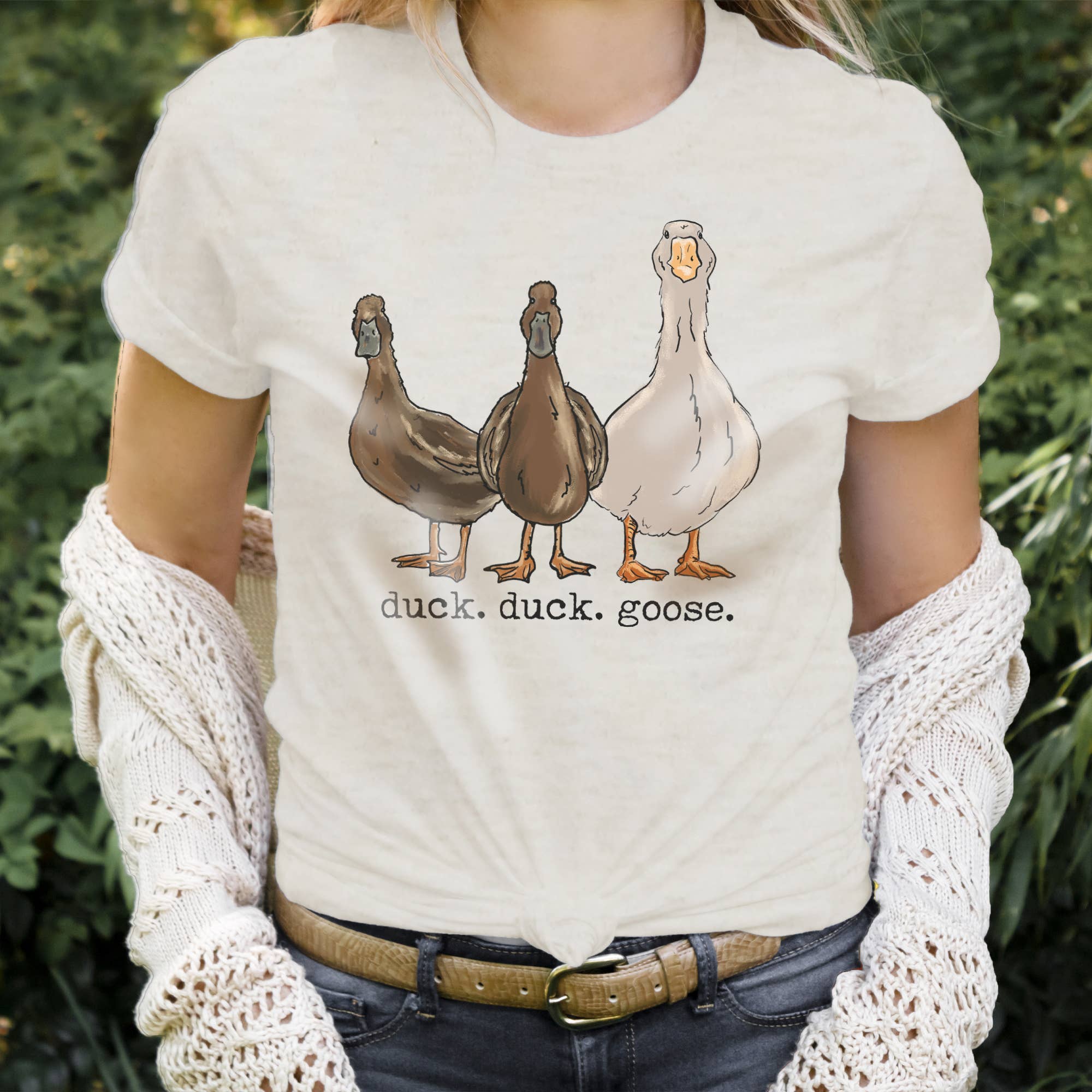 Barefoot Baby - Wholesale Screen Printed T-Shirt - Women's - "Duck Duck Goose" Mommy and me Western Summer Clothing