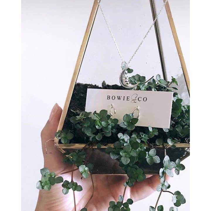 Bowie & Co - Wholesale Pendant/charm necklace - Crescent Moon Necklace - Silver1