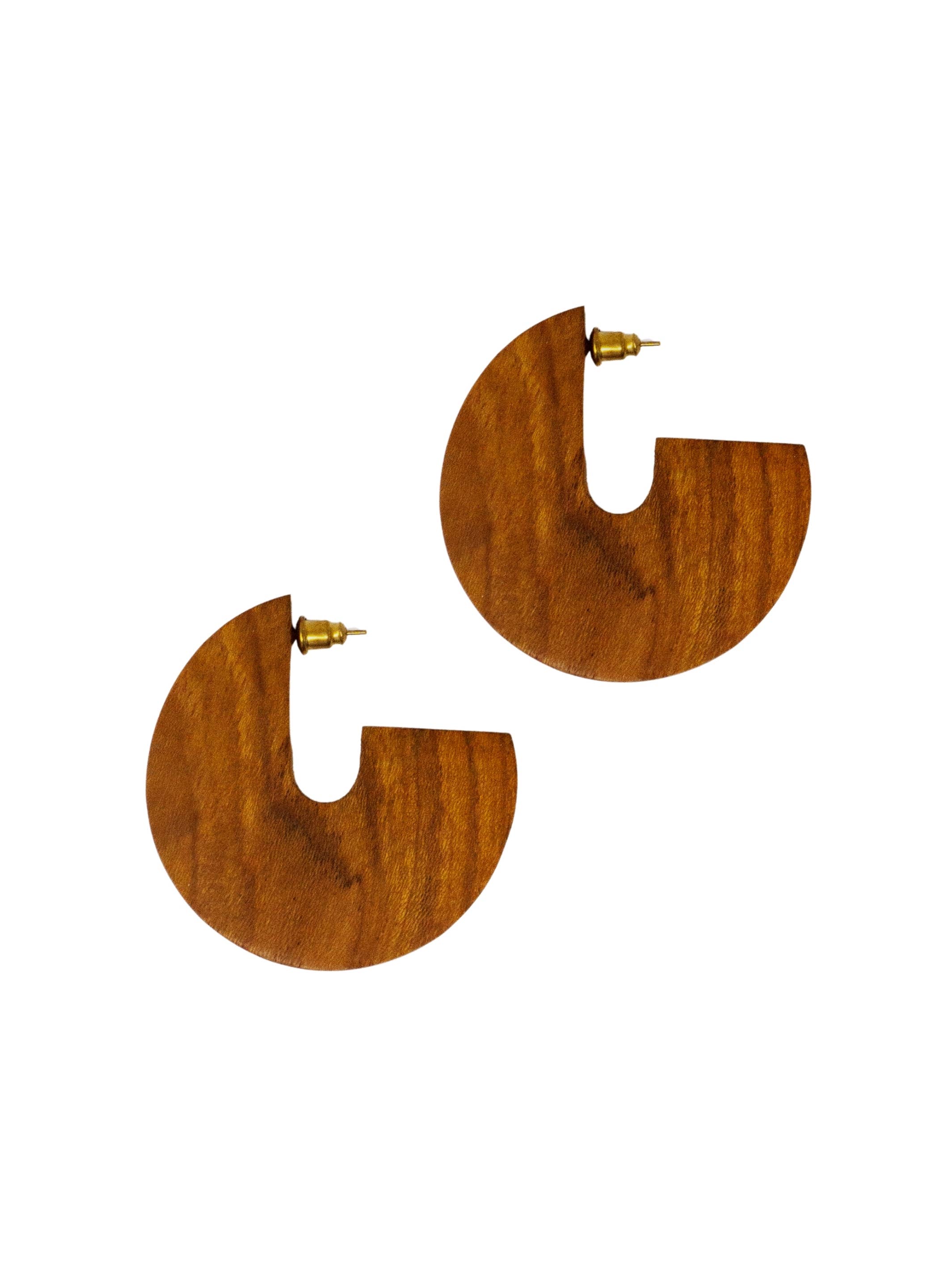 Rover & Kin - Wholesale Dangle Earrings - Wood Disc Earrings - Teak Wood6