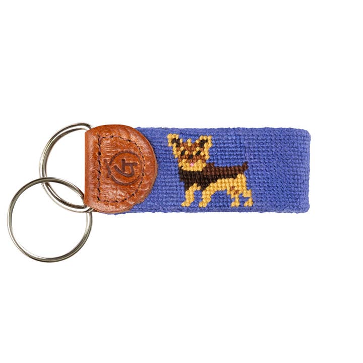 Jimmy the Yorkie Needlepoint Keychain for wholesale by Good Threads