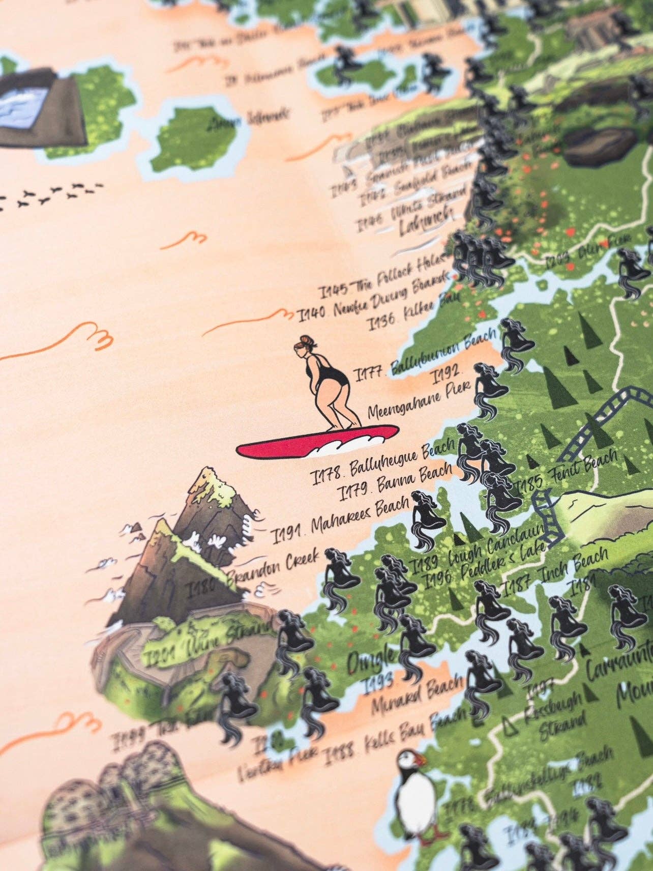 Salty Sisters - Vendita all'ingrosso Viaggio - Mappa del nuoto dell'Irlanda3