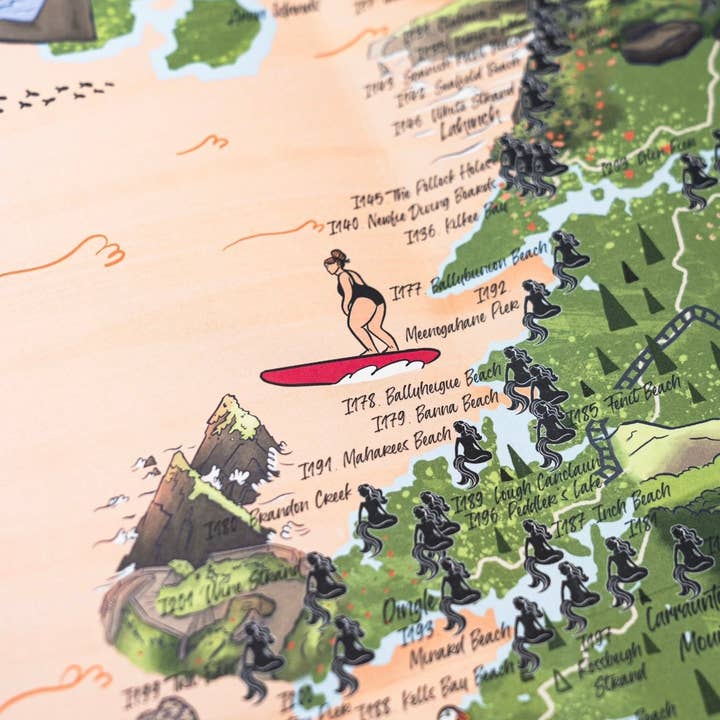 Salty Sisters - Vendita all'ingrosso Viaggio - Mappa del nuoto dell'Irlanda3