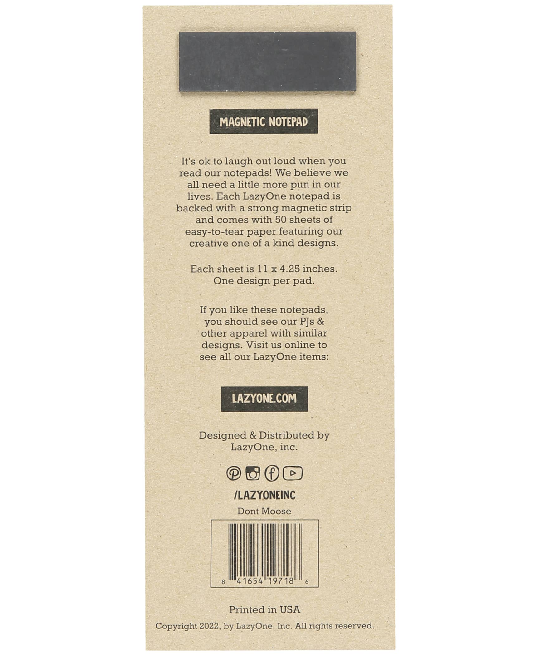 Lazy One - Wholesale Notepad - Things I Moose Do Notepad1