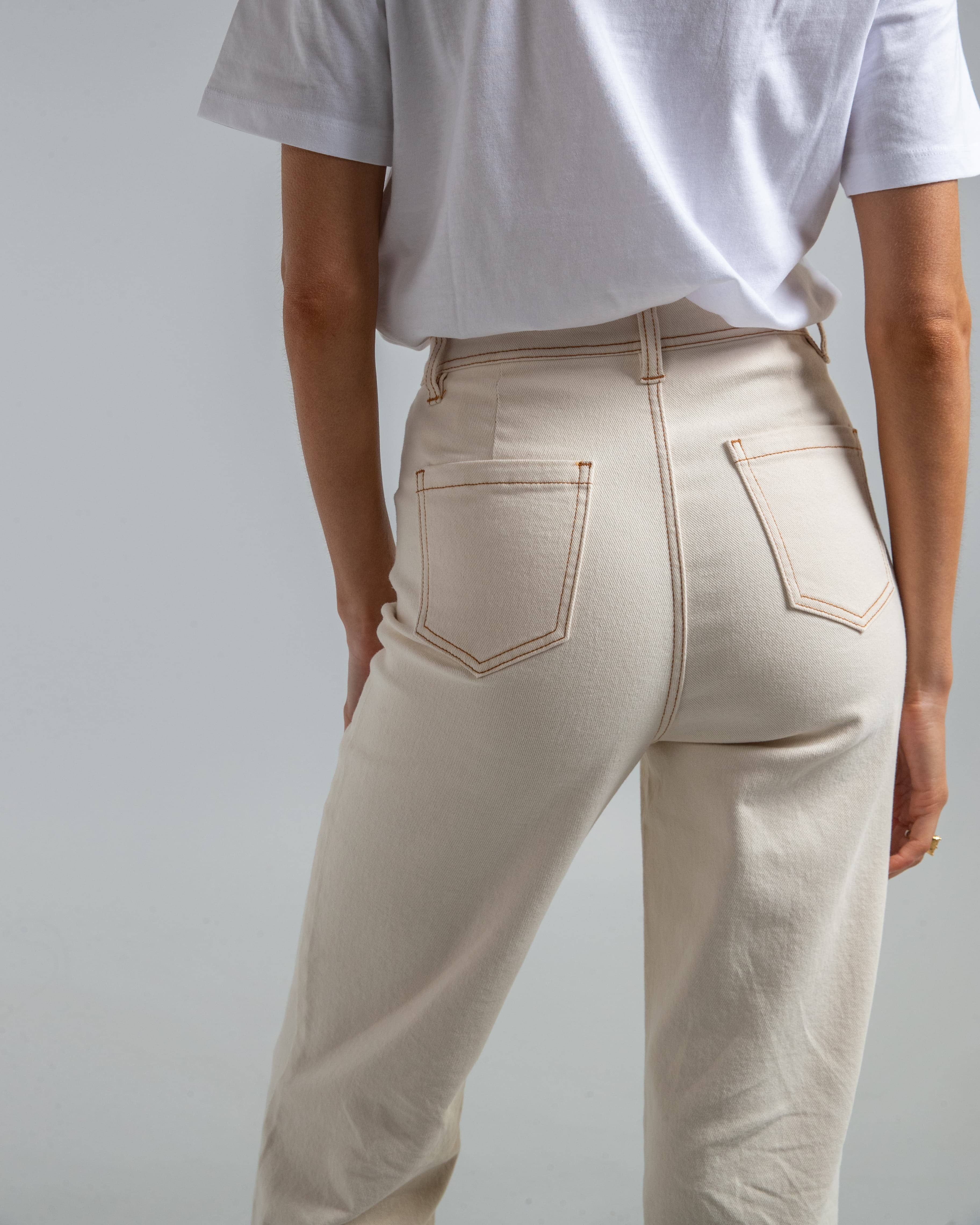 Two Fold – wholesale Jeans – Women’s – Rhone Jean - Ecru Denim4