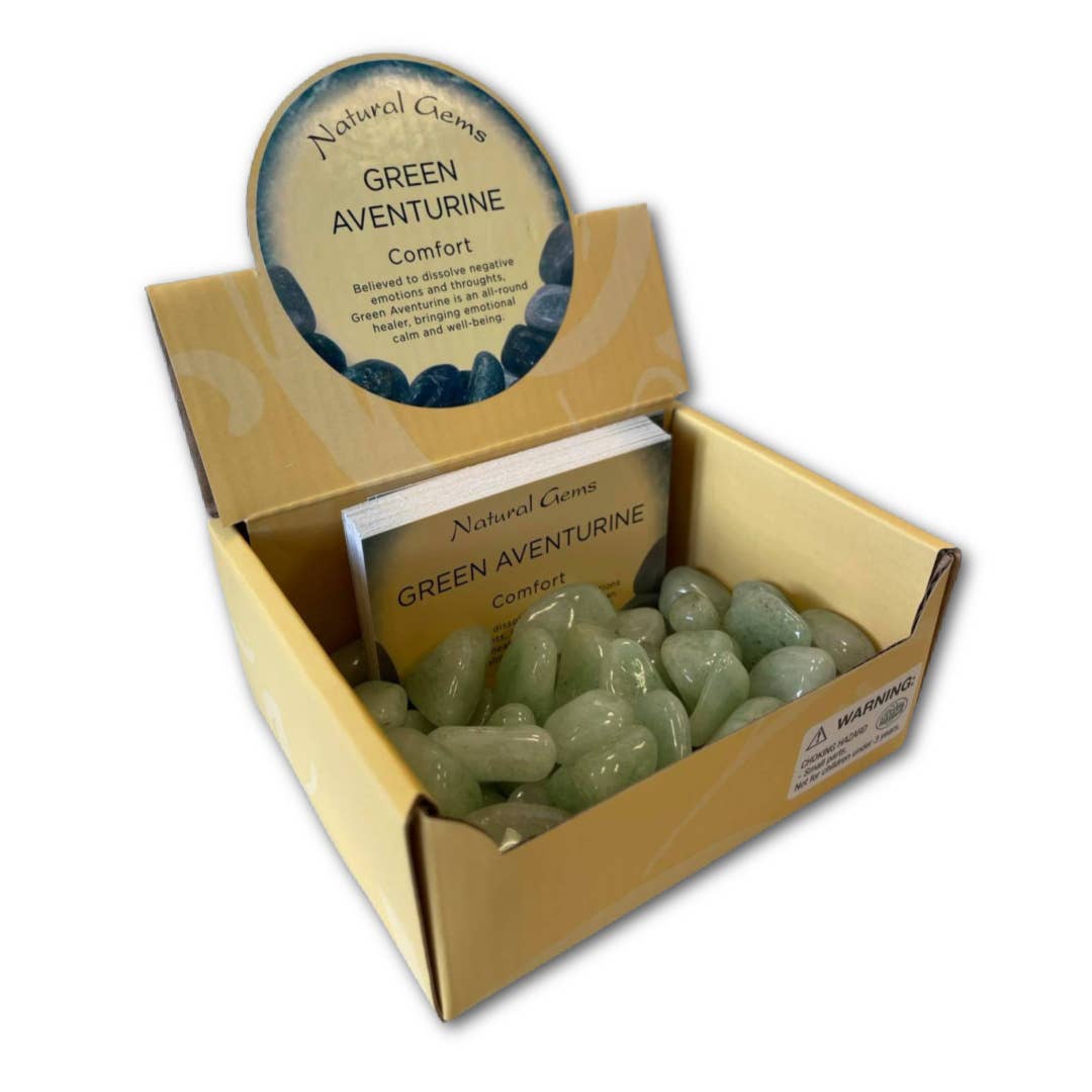 Crystal Magick Wholesale Ltd – wholesale Spiritual stone/crystal – Small Green Aventurine Tumblestones Healing Box0