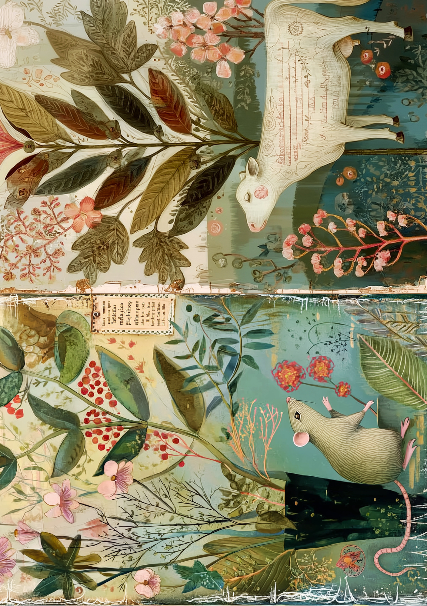 Fripperies - Wholesale Stationery/Notecard Set - Folk Art Animals | Journal Paperpack Fripperies4