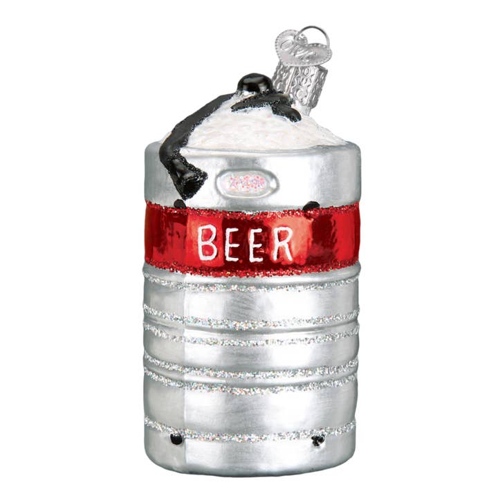 Aluminum Beer Keg 32316 Old World Christmas Ornament for wholesale by Trendy tree
