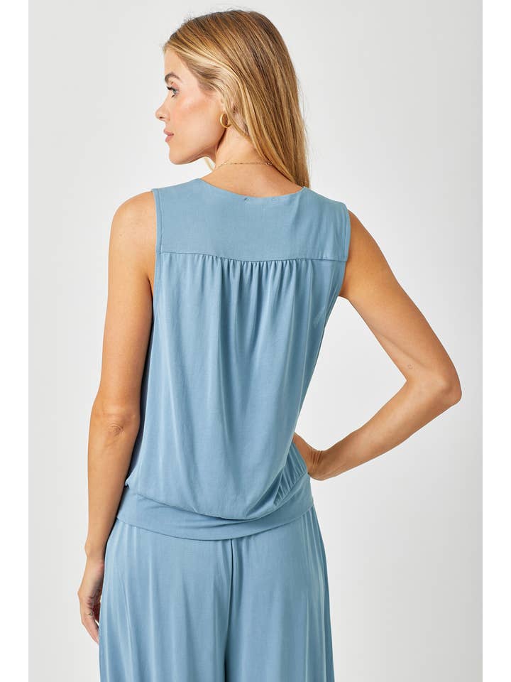 Mystree - Wholesale Blouse - Women's - 60608 Modal Plunging Neck Top2