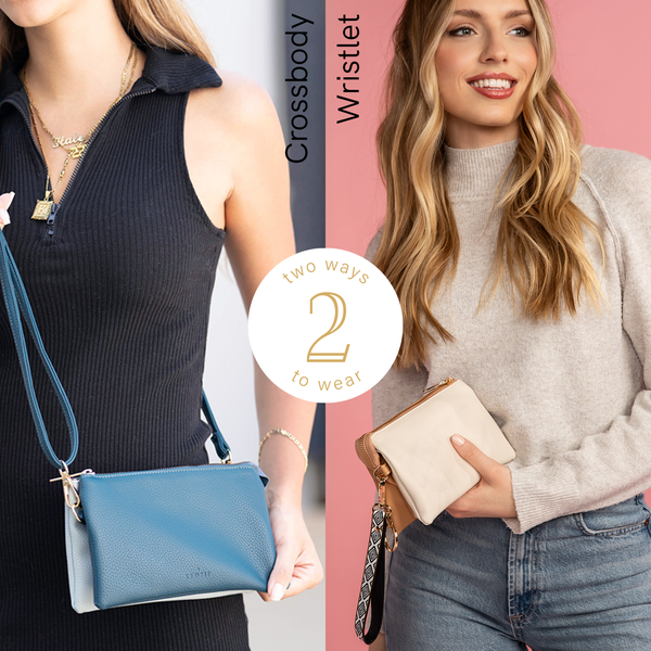 DM Merchandising – wholesale Clutch bag – women's – Kedzie Eclipse Colorblocked Convertible Wallet Crossbody O.S3