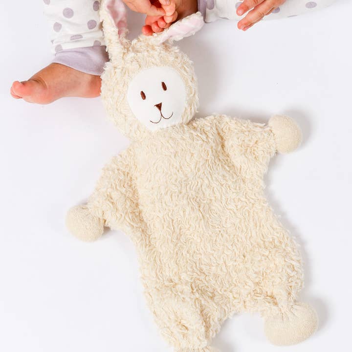 Under the Nile - Vente Peluche – enfant et bébé - Snuggle Bunny Lovey avec oreilles à rayures roses1