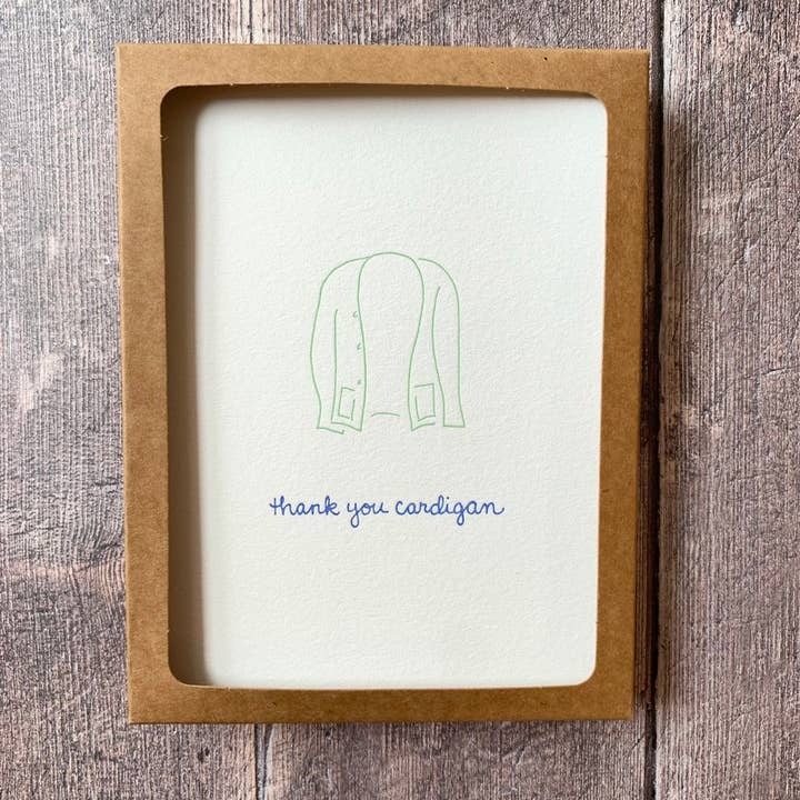 Thank You Cardigan - Boxed Set for wholesale by Albertine Press