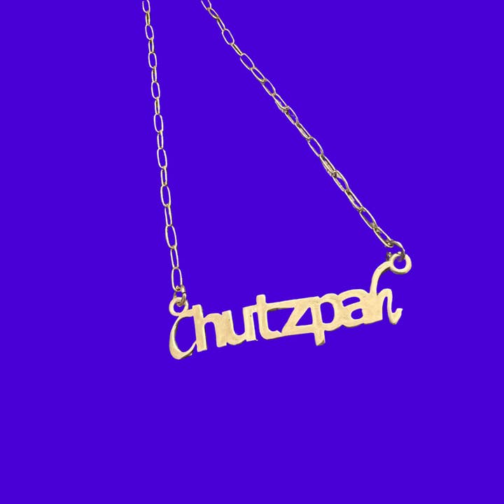 Collier Chutzpah pour la vente par Dear Elaan jewelry