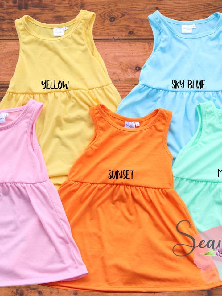 Seaux Jessi – Vestido - Crianças por atacado – Vestidos TANQUE DE SUBLIMAÇÃO 100% POLIÉSTER TODDLER4