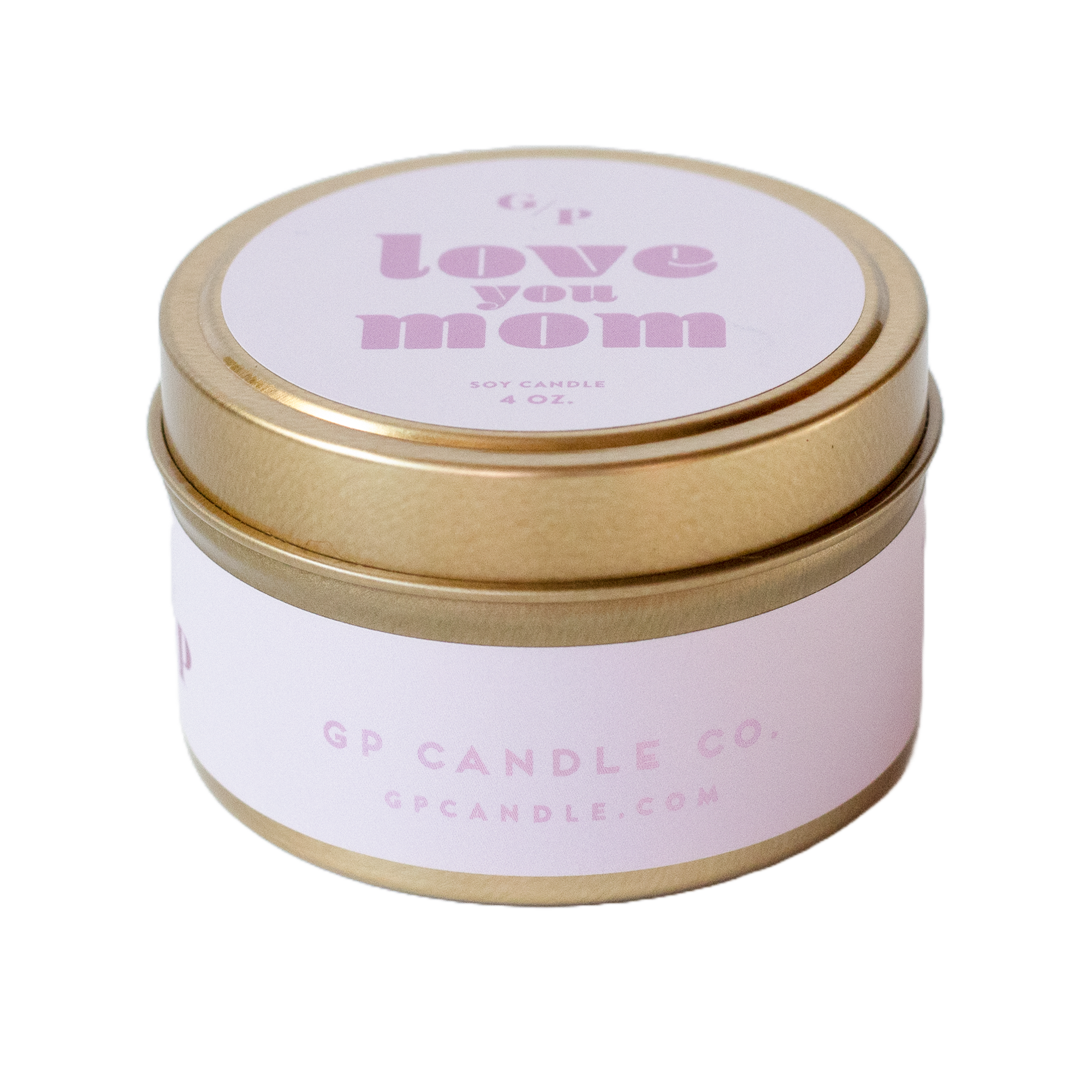 GP Candle Co. - Wholesale Travel Candles - Love You Mom Just Because 4 oz. Candle Tin1