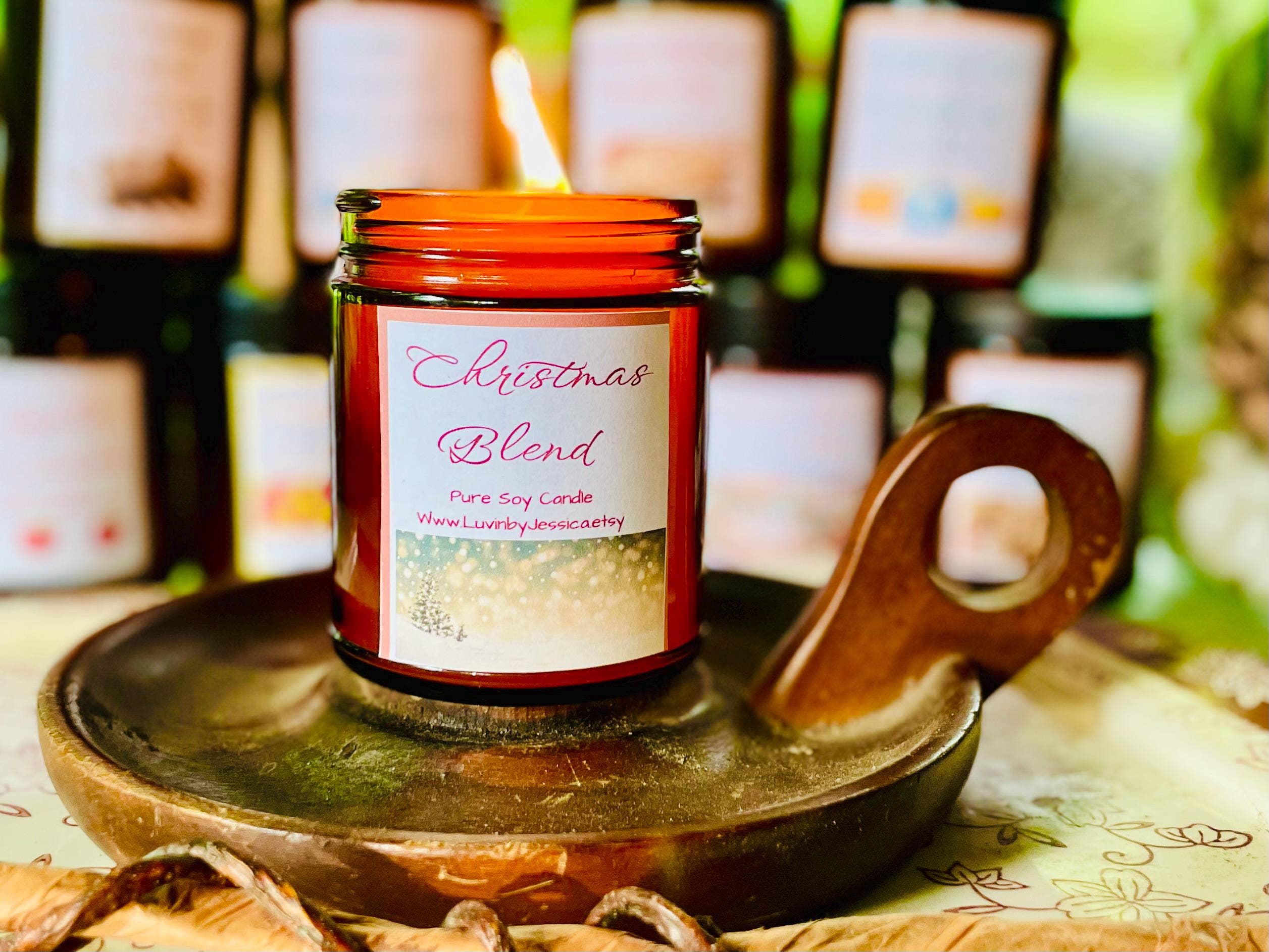 LuvinbyJessica.etsy.com - Wholesale Jar/Filled Candle - Apple Pumpkin Soy Candle for Fall and Winter Decor6