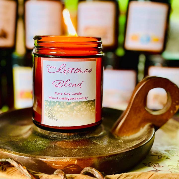 LuvinbyJessica.etsy.com - Wholesale Jar/Filled Candle - Apple Pumpkin Soy Candle for Fall and Winter Decor6