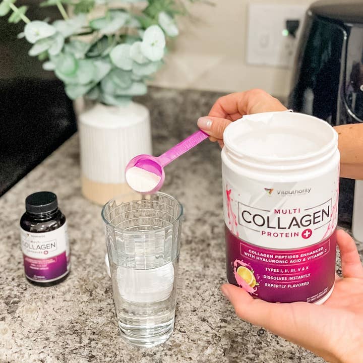 Vitauthority - Wholesale Voedingssupplement/vitamine - Multi-Collageen Eiwitpoeder: Roze Limonade, Huidhydratatie3