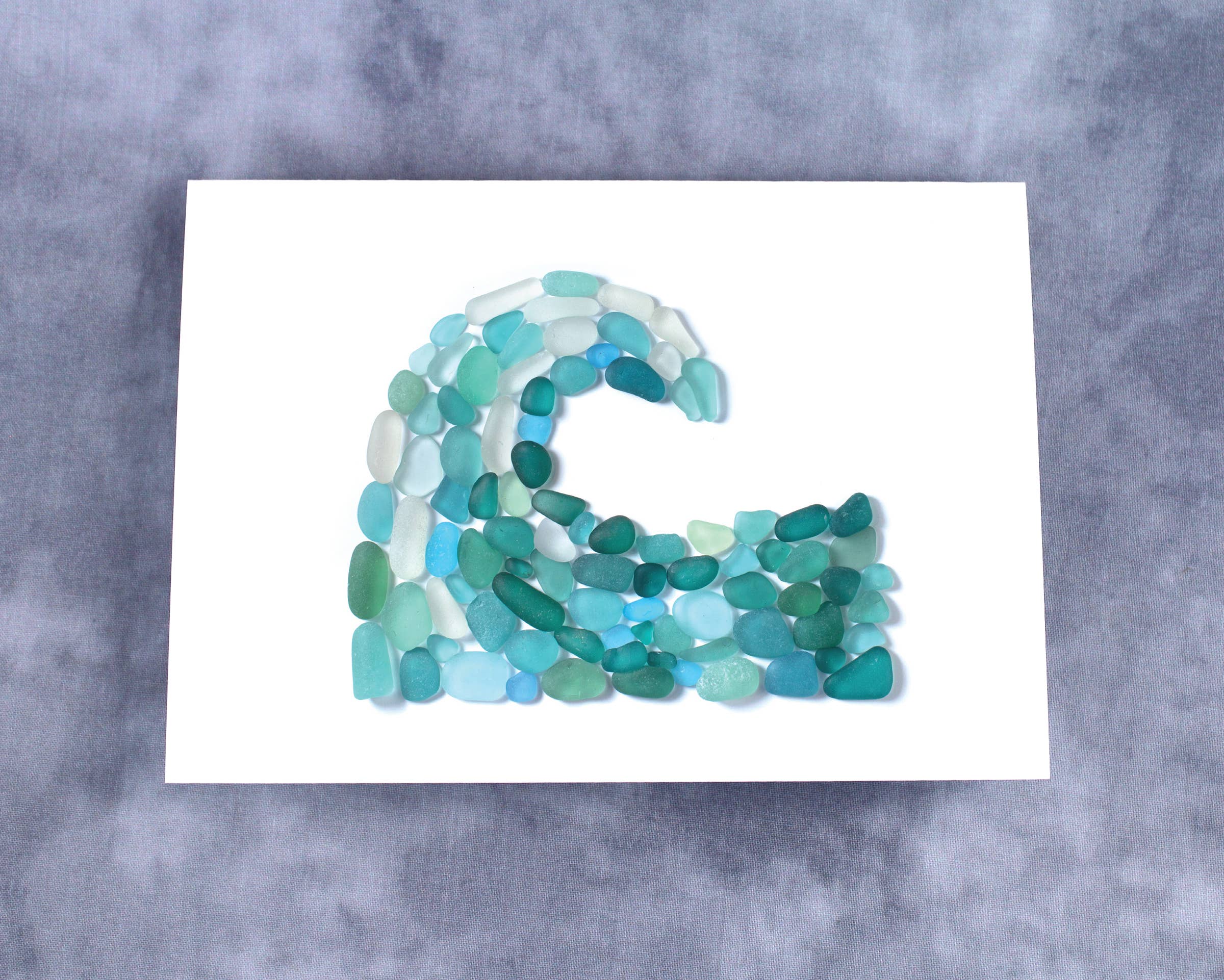 Beachcombing / Etched by the Sea - Vendita all'ingrosso Biglietti di auguri generici - Carta d'onda acquamarina Sea Glass1