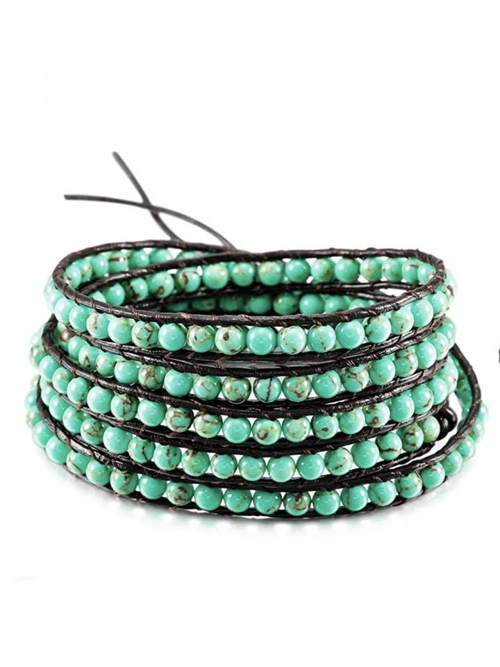 Türkis Multi Wickelarmband für den Großhandel von Stephen Oliver