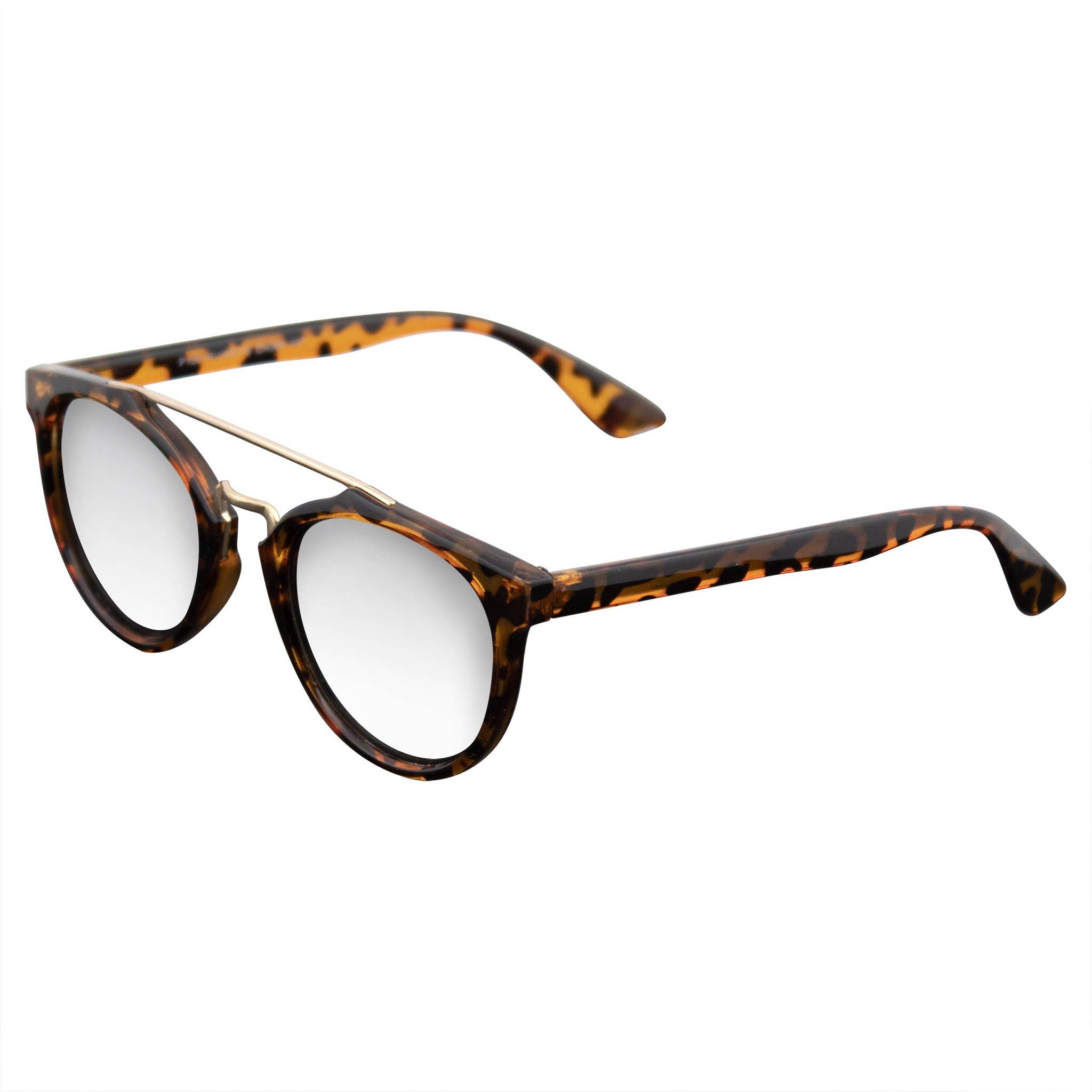 Emblem Eyewear – wholesale Solglasögon - Unisex – Premium Horn Rimmed Vintage Crossbar solglasögon Flash2