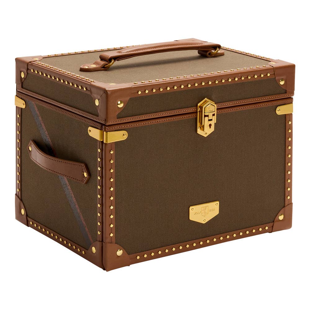 Khaki Ida Trunk Jewellery Box for wholesale on Faire1