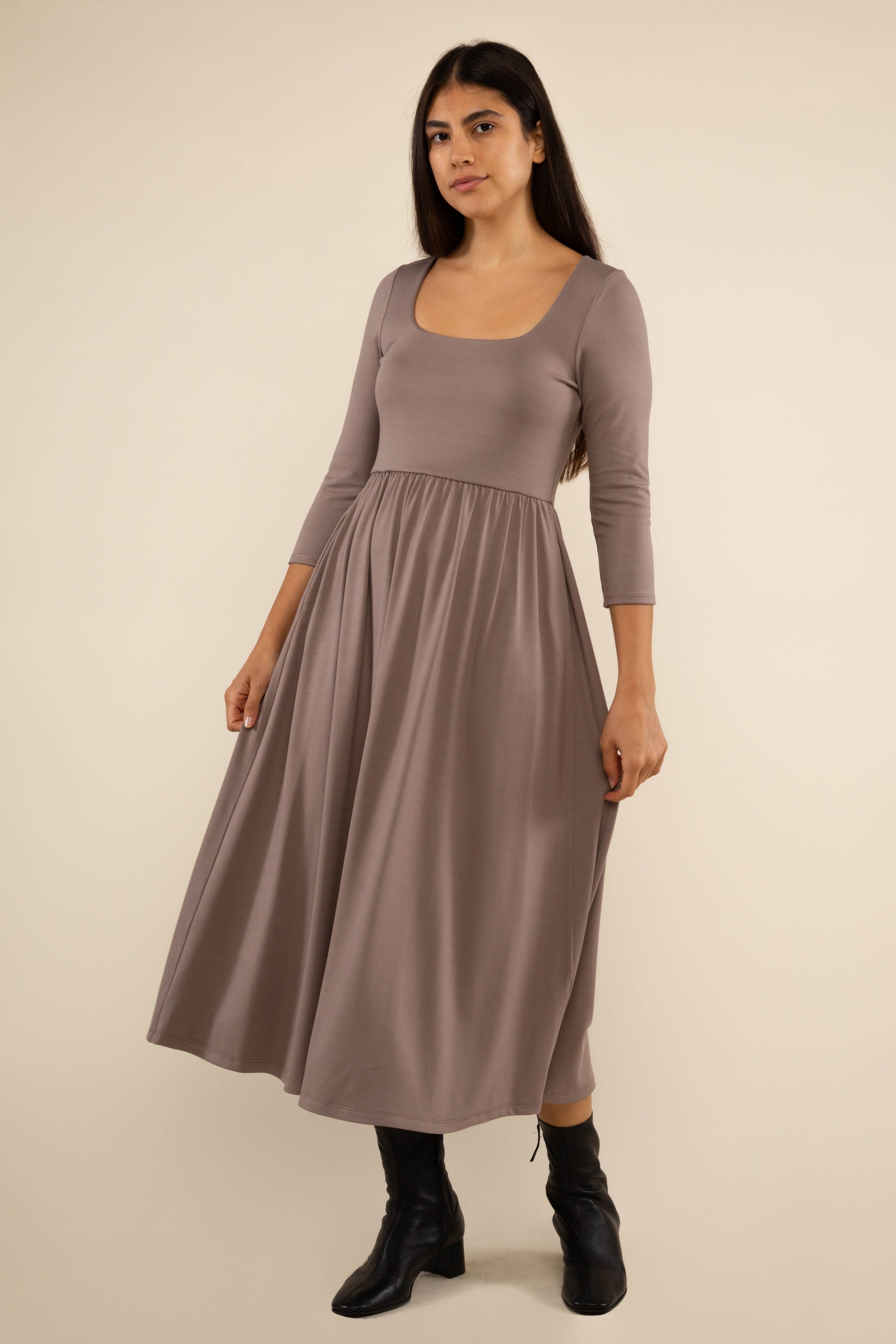 NLT - Wholesale Dress - Women's - Lake 3/4 Sleeve Swing Dress9