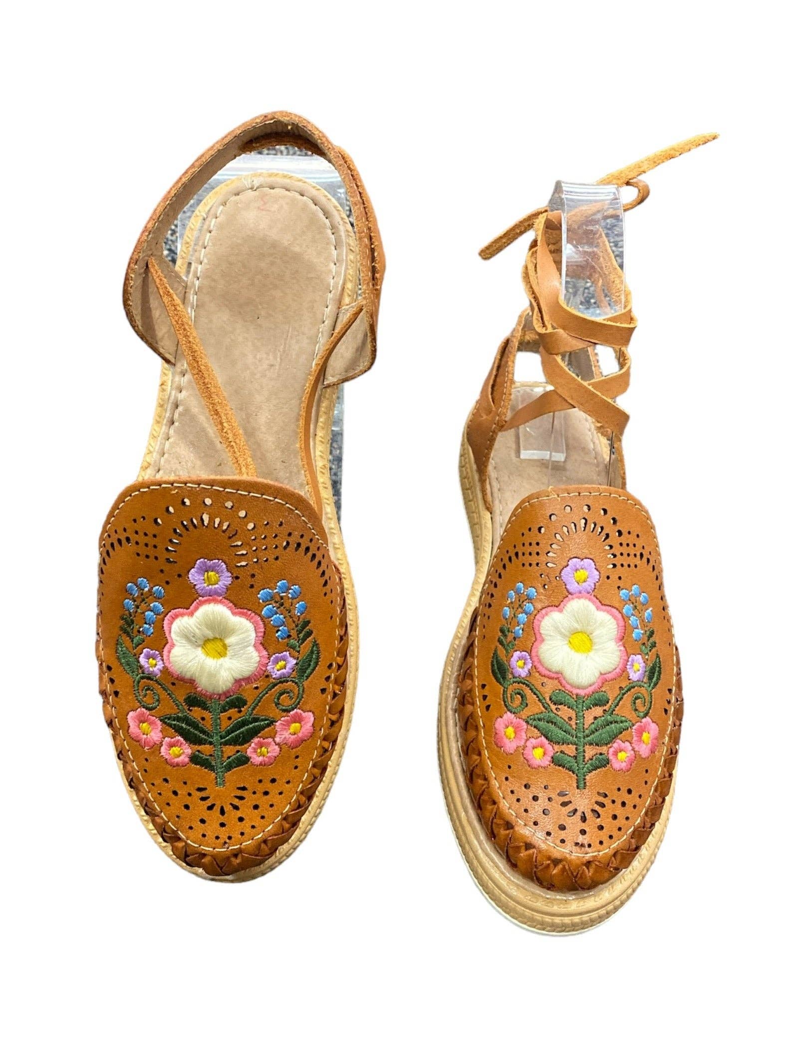 Cielito Lindo - Venta al por mayor Sandalias - Mujer - Sandalias florales con tiras para envolver el tobillo