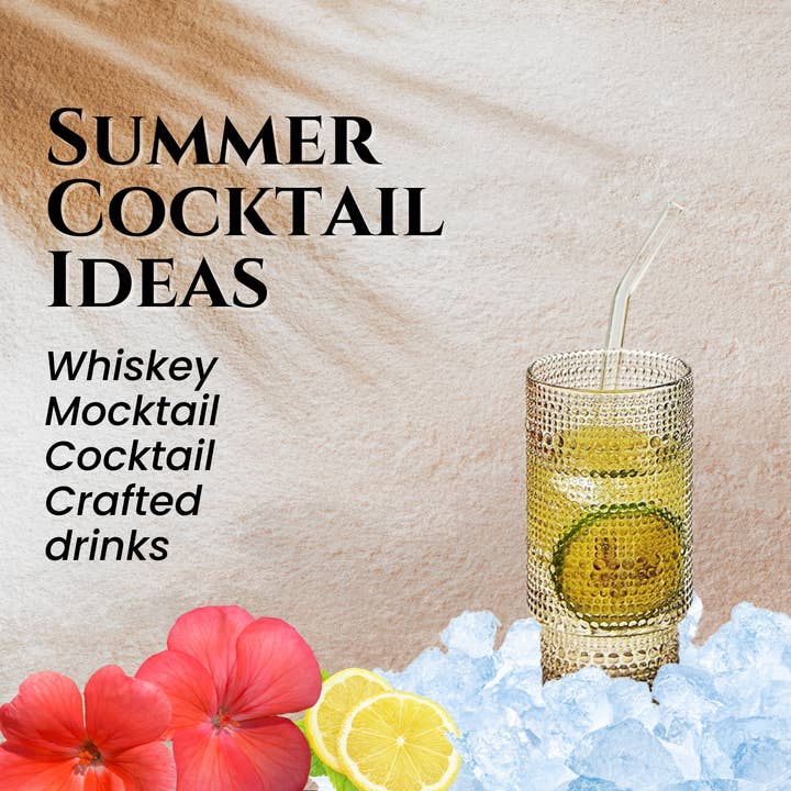 The Wine Savant / Khen Glassware - Wholesale Cocktail/Liquor Glass - Hobnail Highball Glasses | Set of 6 | with Glass Straws