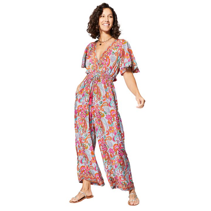 SUMMER LONG JUMPSUIT SHORT SLEEVES COLIP0139J for wholesale by Ipanima