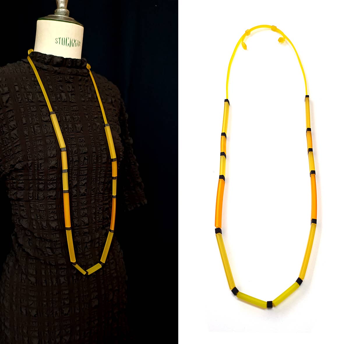 ALEX+SVET - Wholesale Beaded/Pearl Necklace - LORETA long rubber necklace ESSENTIALS line2