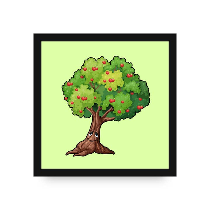 Trevor the Tree Framed Canvas by Dancing Littles Jungle for wholesale by Dancing Littles Jungle
