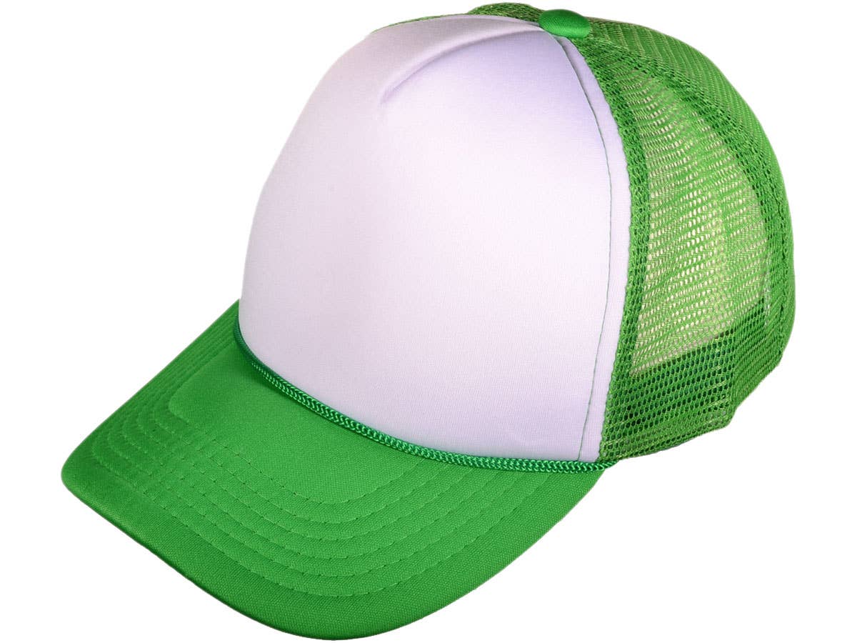 Buck Wholesale – Großhandel Trucker-Cap – Unisex – Buck Wholesale Schlichte Schaumstoff-Trucker-Caps mit Netzrückseite, mittleres Profil (44 Farben)45