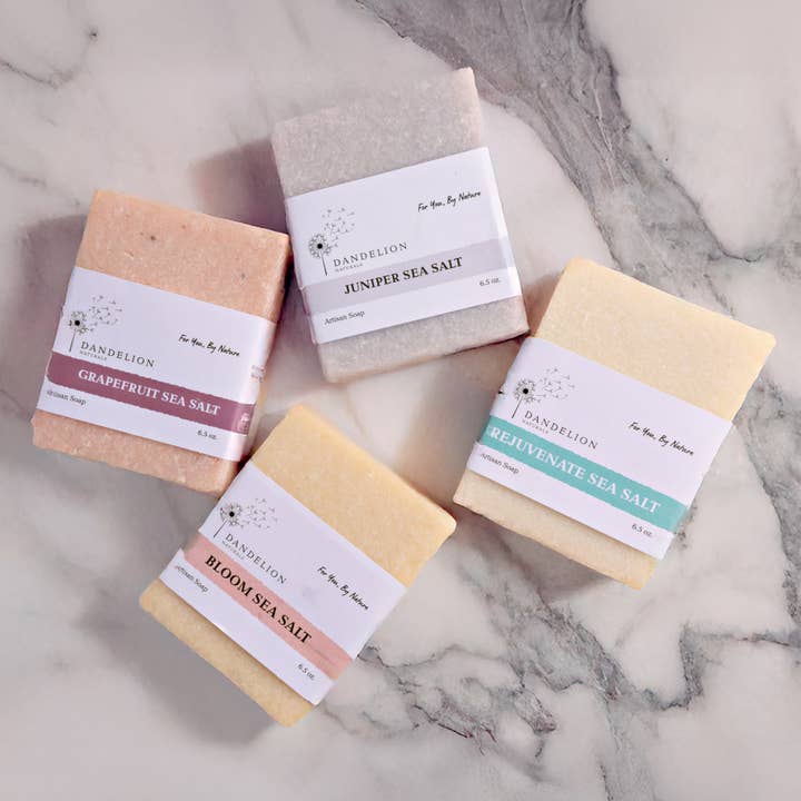 Dandelion Naturals – wholesale Bar Soap – White Label Sea Salt Bar Soap | Plant Based & EO Scented
