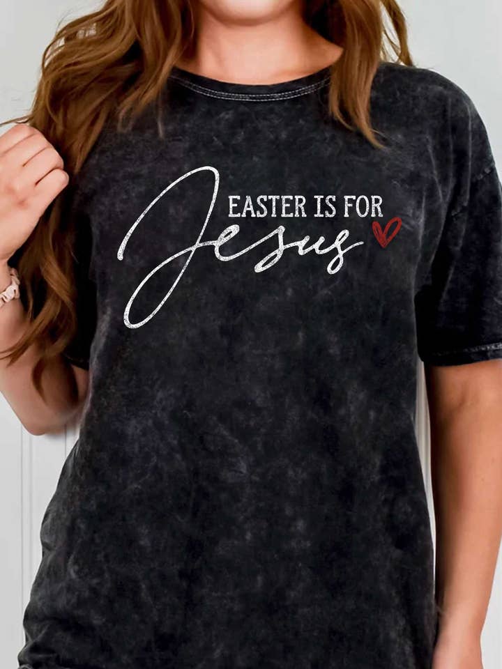 PÁSCOA É PARA JESUS CAMISETAS GRÁFICAS MINERAIS por atacado de Rustee Clothing