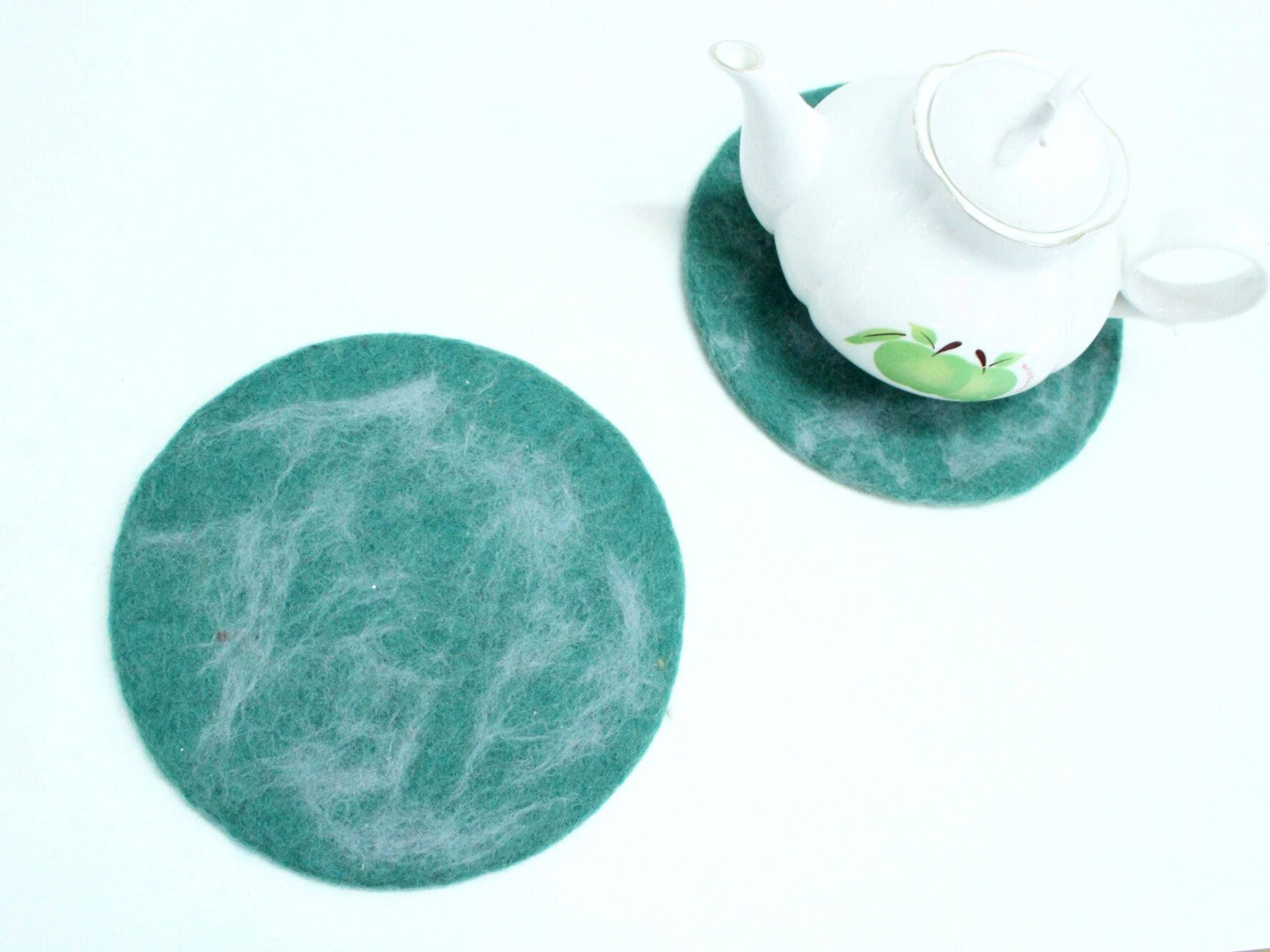 Woollyfelt - Vendita all'ingrosso Sottopentola - Set di sottopentola ecologici in feltro di lana resistenti al calore e antiscivolo5