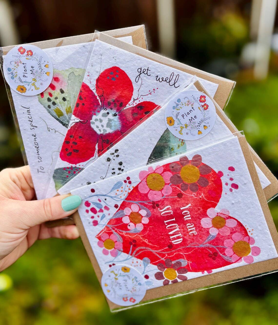 Erika's Whimsical Art – wholesale Love card – Plantable Seed Paper Love Coupon Card, Blank Inside  10