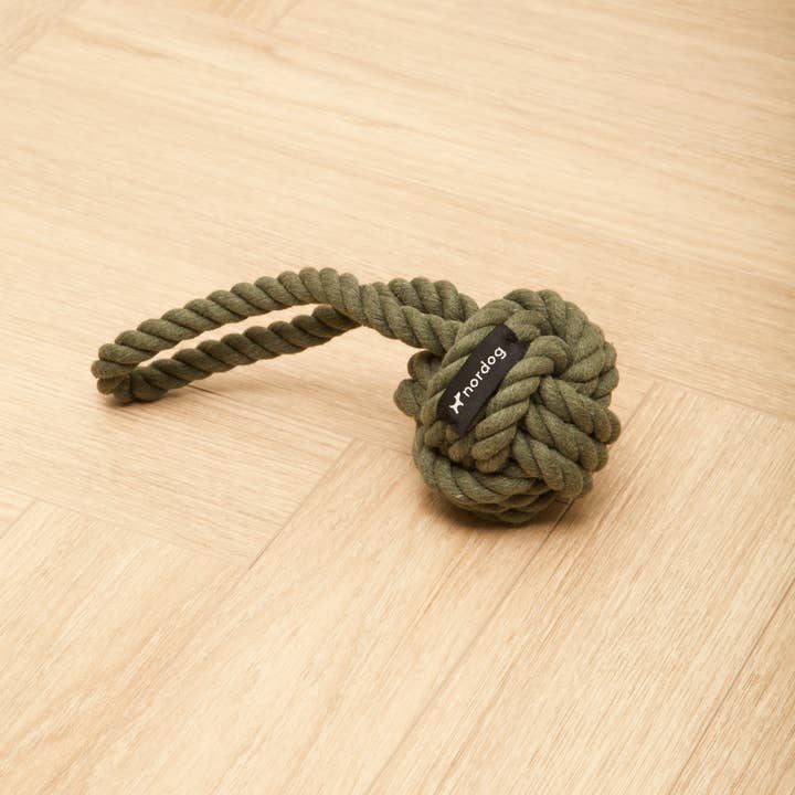 Nordog – Engroshandel Tovlegetøj - Hund – Original reb- og legetøj i olivengrøn fra Nordog4