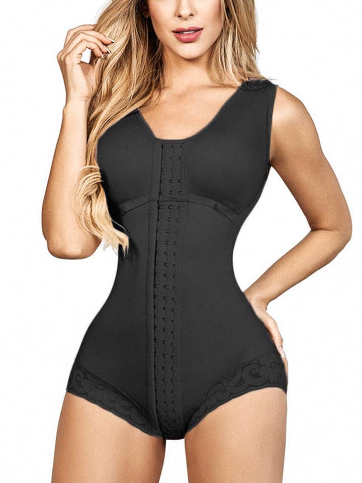 VividLux - Wholesale Shapewear - Dames - Shapewear voor dames Haak- en oogsluiting Borststeun Tummy Control Triangle Bodysuit Bodyshaper2
